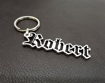 name keychain, custom keyring, your name keychain, stainless steel keychain, durable metal key chain