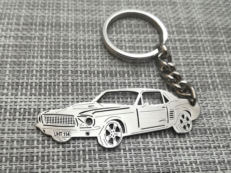 Birthday gift Ford Mustang 1967 Custom keychain car Etsy