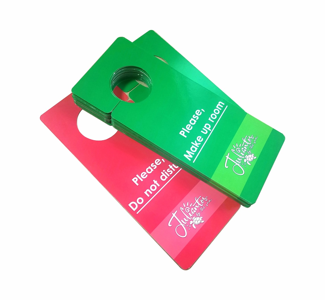 Do Not Disturb Door Sign, Custom Hotel Door Hanger, Please Clean the