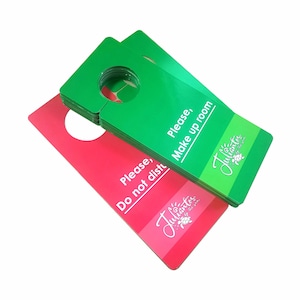 No molestar el letrero de la puerta, colgador de puerta personalizado del hotel, limpie el letrero de la habitación, colgador de puerta personalizado, letrero de perilla de puerta personalizada de doble cara