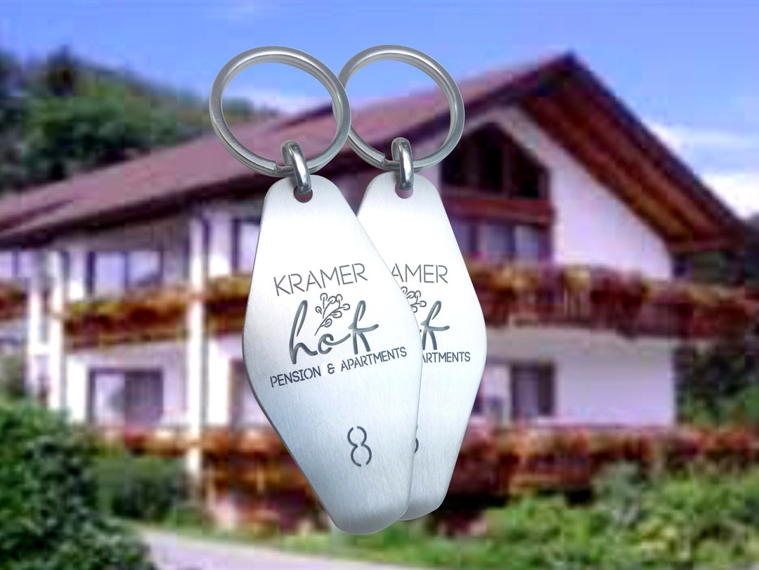 Kleiner Hotel-Schlüsselanhänger Aus Metall – Mi Produktbild-Vorschau 3