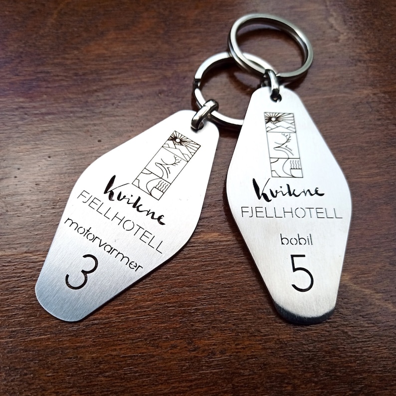 Hotel Keyfob Custom Metal Hotel Keychain Keychain With Logo Etsy