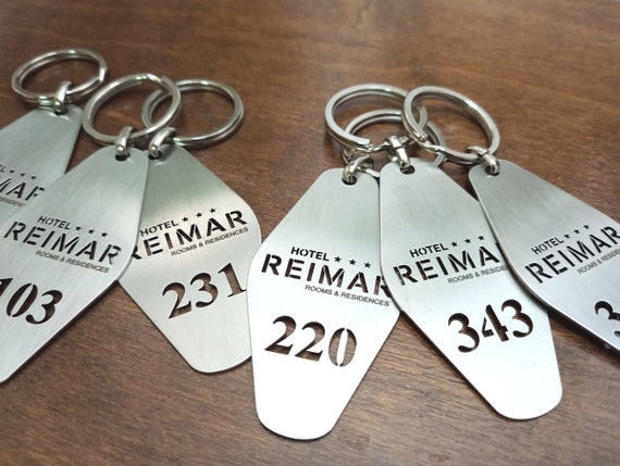 Personalised Hotel Keyring I Acrylic Engraved Business Logo Keychain — Make  Memento