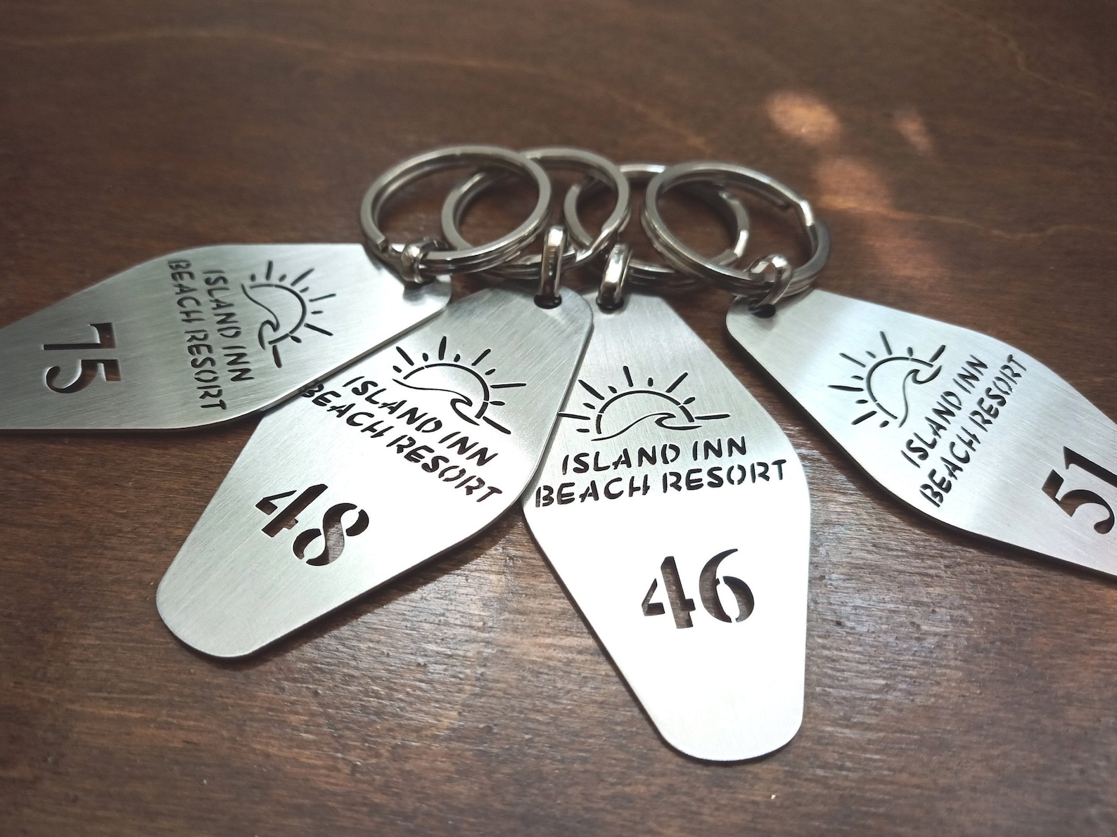Personalized Hotel Keychain Custom Metal Hotel Keychain Etsy