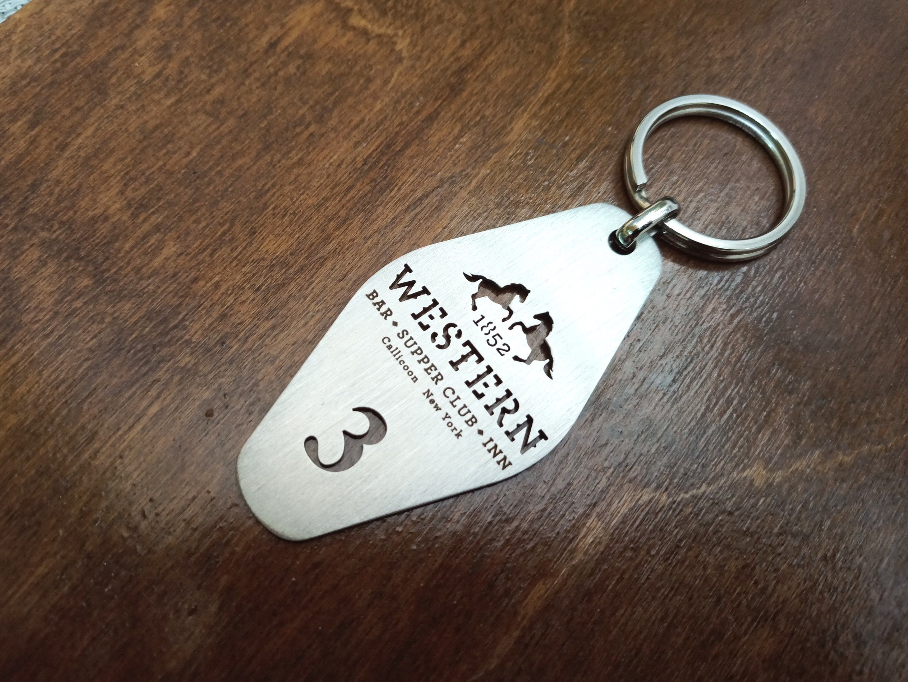 Personalized Hotel Keychain Custom Metal Hotel Keychain Etsy UK