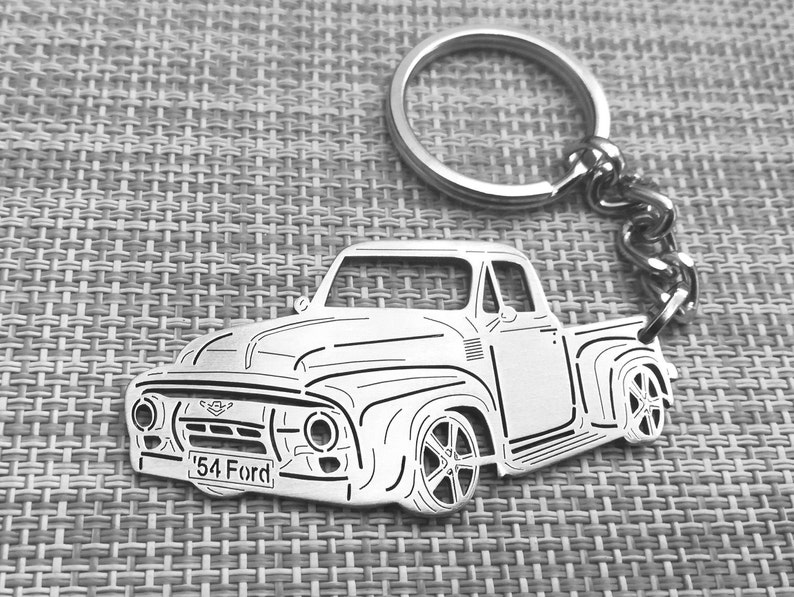 1954 Ford F100 pickup birthday gift Custom keychain car Etsy