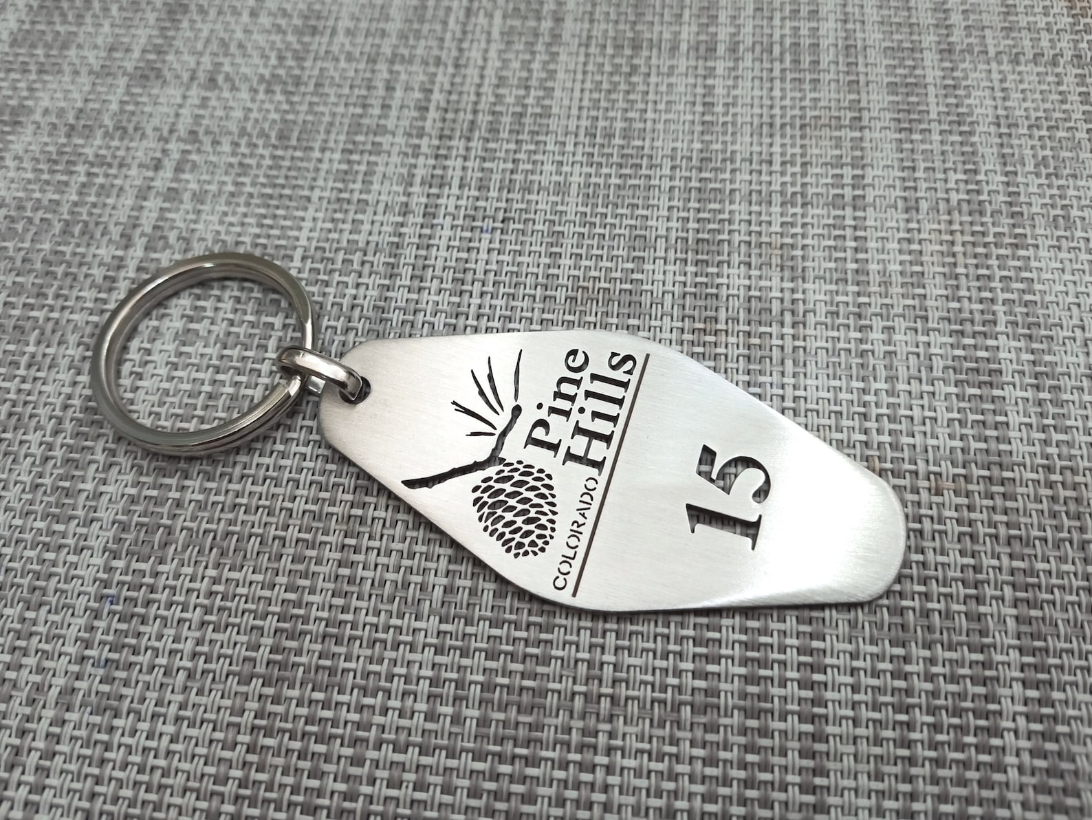 Personalized hotel Keychain Custom metal Hotel Keychain Etsy