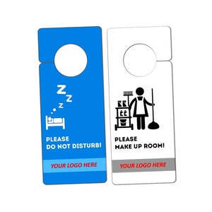Letrero de puerta de no molestar, colgador de puerta de hotel personalizado, limpie el letrero de la habitación, colgador de puerta personalizado, letrero de pomo de puerta personalizado de doble cara
