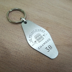 Hotel Keychain With Your Logo Custom Metal Hotel Keychain Keychain With Logo and Numbers Personalized Hotel Key Tag Etsy