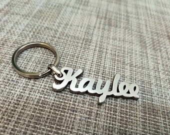 name keychain, custom keyring, your name keychain, stainless steel keychain, durable metal key chain