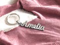Custom key chain, gifts for boyfriend, stainless steel keychain with name product logo