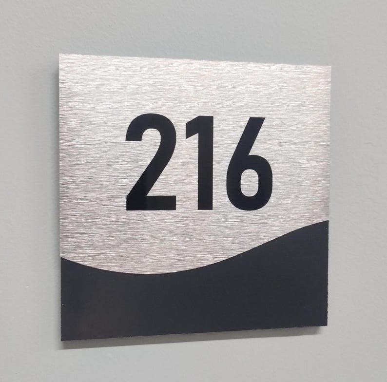 Hotel Room Number Signs - Apartment Door Numbers Made of Aluminum ...