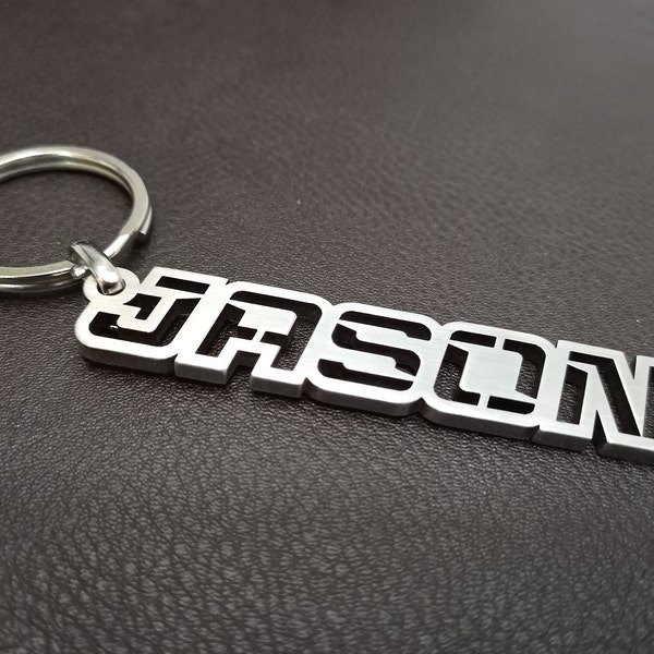 name keychain, custom keyring, your name keychain, stainless steel keychain, durable metal key chain