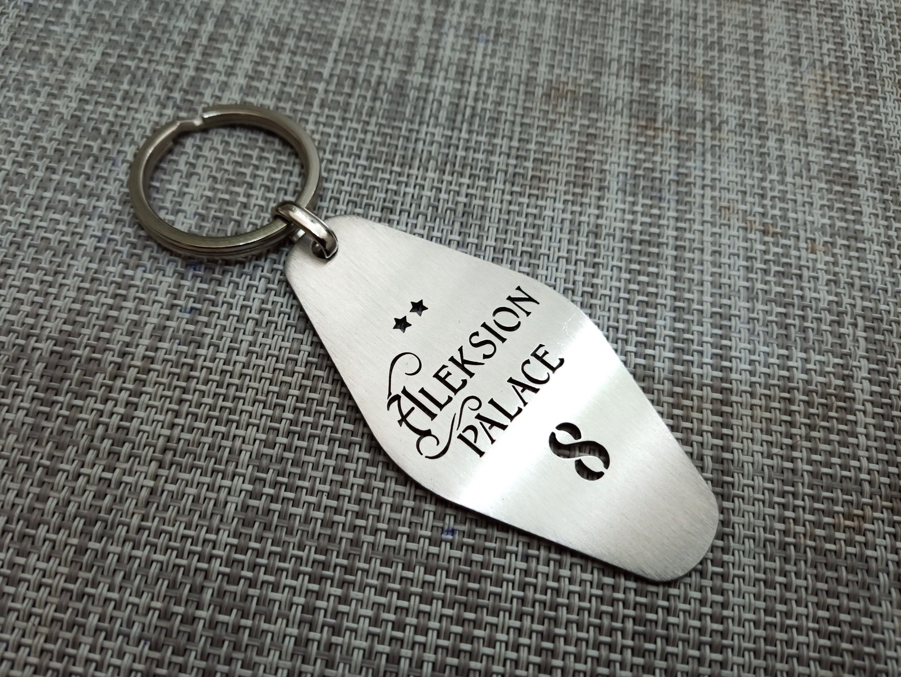 Personalized hotel Keychain Custom metal Hotel Keychain Etsy