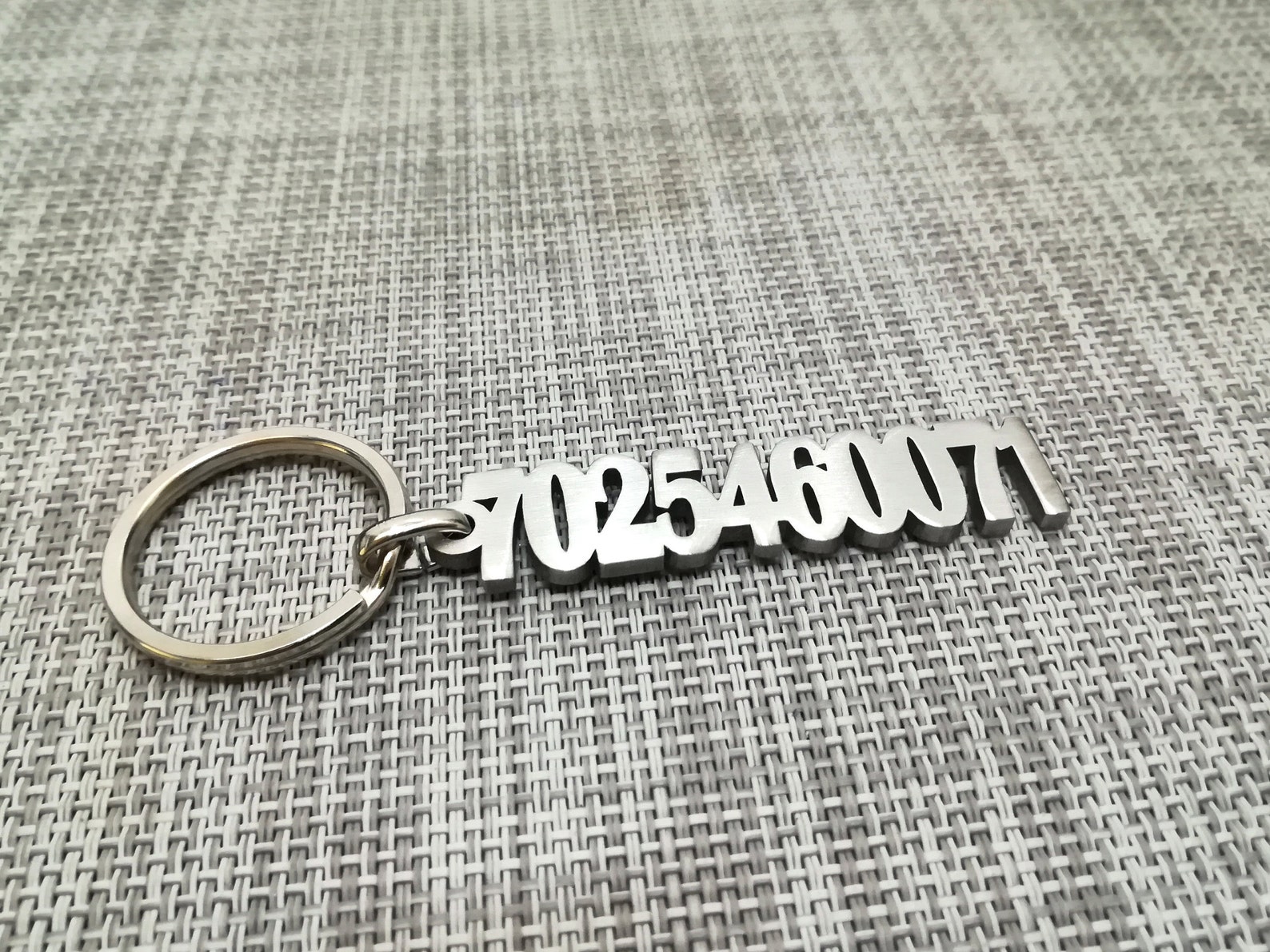 Number Keychain If Lost Keyring If Found Keychain Stainless Etsy