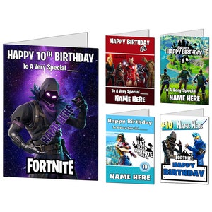 Shooter Game Birthday Card / Personalised Gaming Card / Happy Birthday Fort Gamer Birthday Card / Any Age, Name, Relation