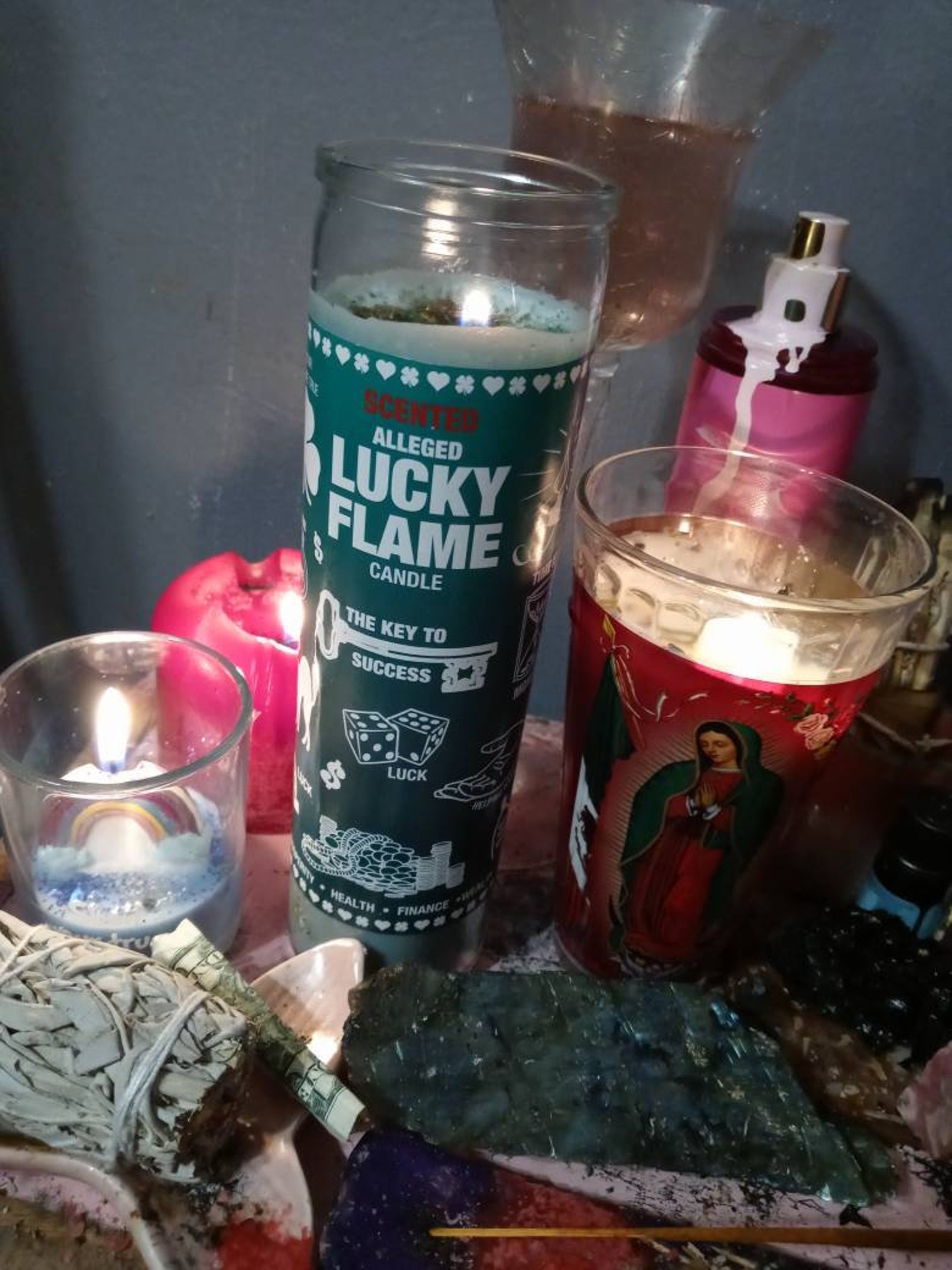 Novena Candles money manifestation dinero lucky flame magic Etsy