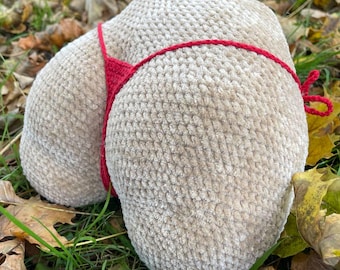 Coussin pour grosses fesses, gros jouet au crochet, souvenir drôle de coussin pour les fesses, cadeau amusant pour adulte, cadeau fait main pour les fesses, coussin pour les fesses de voyage