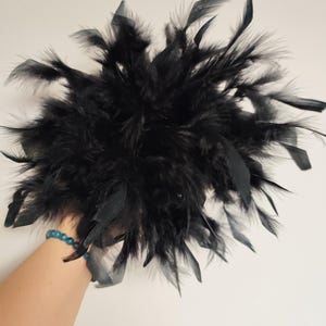 Black Turkey Feather Brooch, Ostrich Feather Flower Fashion, black Feather Brooch For Jacket,black feather brooch,  handmade brooch