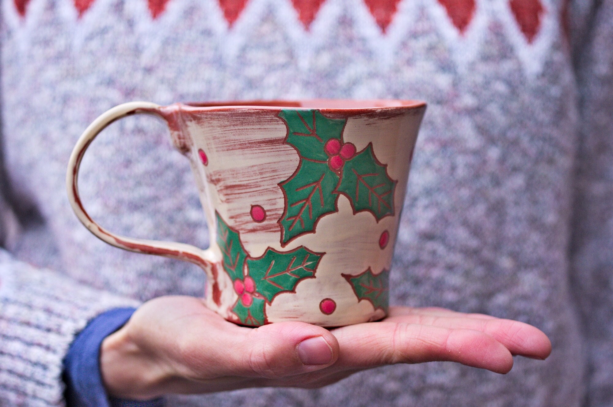 Théière tisanière thème chat mug porcelaine filtre couvercle peint main  artisanal - Un grand marché
