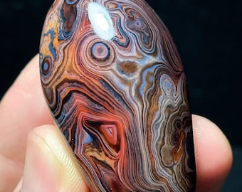 Polished Banded Agate: Madagascar Lace Agate Crystal Healing Stone