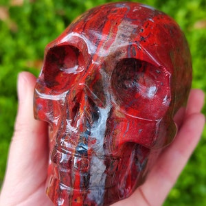 Natural Warring States Quartz Red Agate Skull Carved,Fighting Blood Aagte Skull,Home Decor,Chakra,Meditation,Gifts,EnergyCrystlReiki Healing