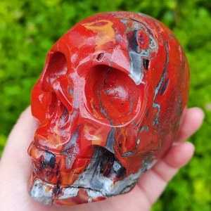 Natural Warring States Quartz Red Agate Skull Carved,Fighting Blood Aagte Skull,Home Decor,Chakra,Meditation,Gifts,EnergyCrystlReiki Healing