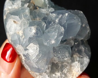 Natürliche Blaue Celestit Geode: Kristall Heilstein