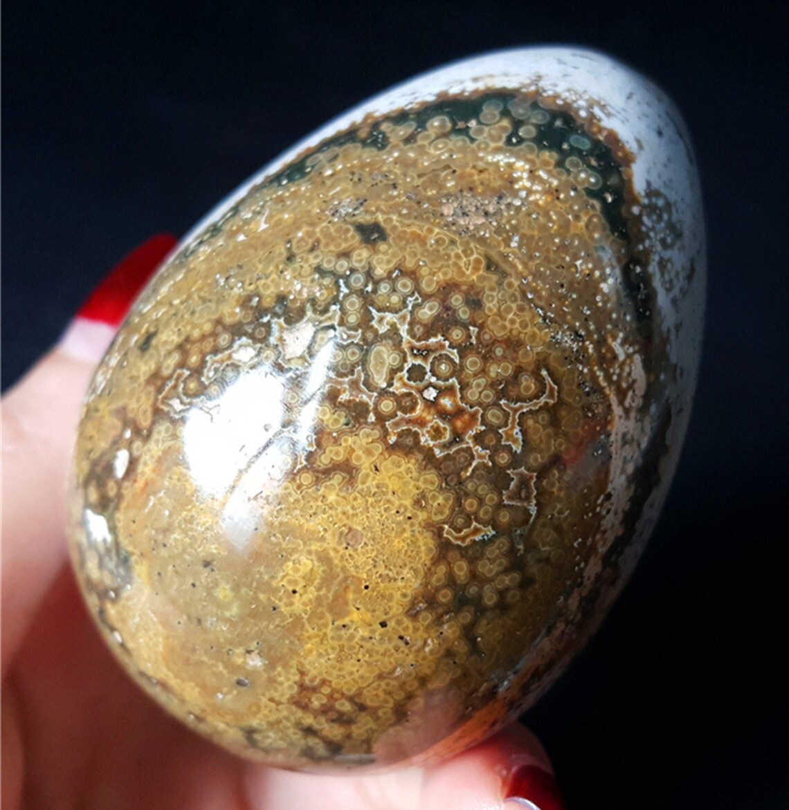 AAA Natural Colorful Ocean Jasper Egg Sphere Ball Crystal | Etsy