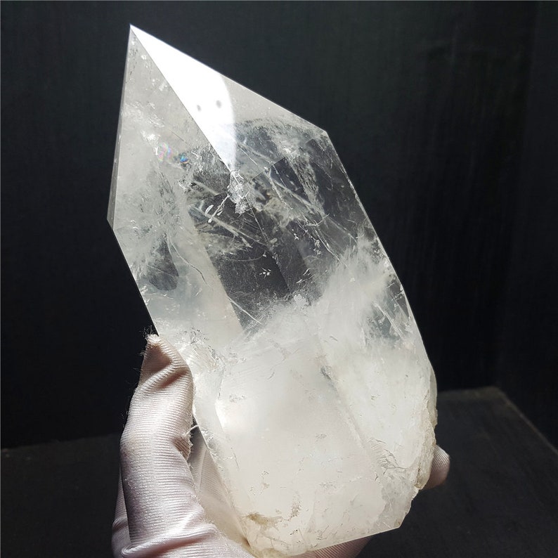 Antique Quartz Rock Crystal Carved Long Squash Himalayas Prayer Bead Necklace Antique Quartz Rock Crystal Carved Long Squash Himalayas Prayer Bead Necklace