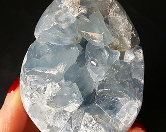 Natürliche Blaue Celestit Geode: Kristall Heilstein