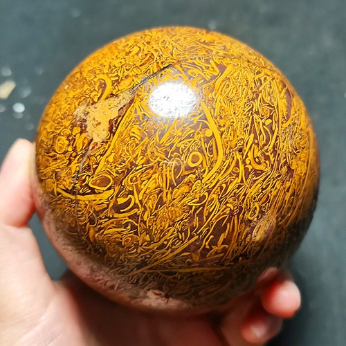 AAA Natural Polished Gold Silk Banded Lace Agate Crystal Madagascar/Palm Stones shops ball/Chakra/Reiki/Meditation/Special Gift/Healing crystal