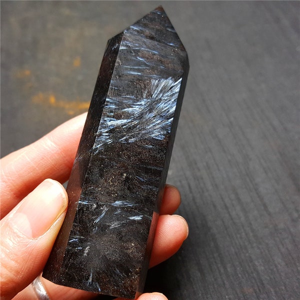 Natural Astrophyllite Pyrotechnic FIRESTONE Wand Point Tower Obelisk/Crystal Point/Healing Quartz/Healing stone/Mineral Specimen/Energy/Gift