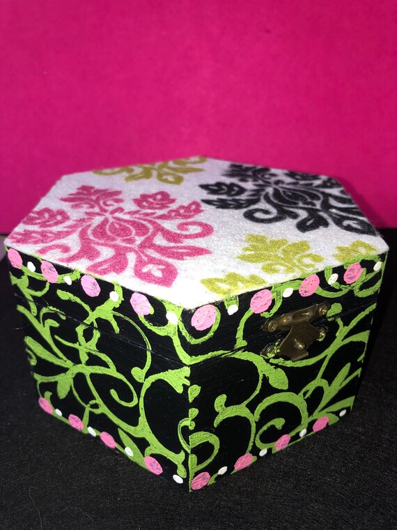 Hexagon Jewelry Box Etsy