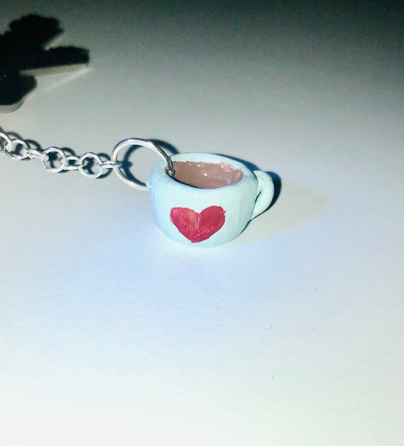 Coffee Heart Mug Keychain Charm Etsy