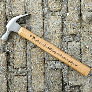 Personalized Laser Engraved Wood Handled Hammer for Father,Father&#39;s Day Hammer Gifts, Gifts for Men, Anniversary Gifts for Him