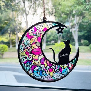 Personalized Cat Windows Hanging, Cat Memorial Gifts, Cat Art Suncatcher, Pet Memorial Ornament, Cat Decoration, Custom Cat Gift
