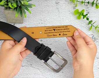 Custom Handmade Leather Belt,Engraved Leather Belt,Genuine Leather, Unique Gift for Husband, Christmas gifts,Men's belt,Father's Day Gift