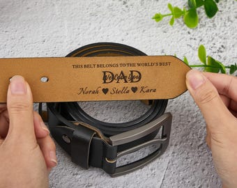 Customizable Belt for Him Fun Gift Idea, Leather Belt for Anniversary,  Fathers Day Gift for Husband, Unique Boyfriend Gift,Engrave Text