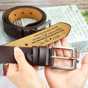 Custom Leather Belt for Daddy，Father's Day Gift，Engraved Leather Belt，Father’s Day Gift for Boyfriend，Engraved Leather Belt -Genuine Leather