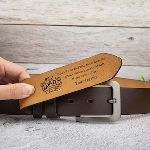 Custom Leather Belt for Daddy, Father’s Day Gift for Boyfriend, Personalized Leather Belt Anniversary Handmade Belt,Unique Gift for Husband
