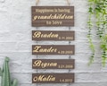 Grandchildren Sign,Personalized Grandparent Sign,Customize Wooden Sign,Wooden Name Signs,Grandchildren Birthday Sign,Christmas Gift