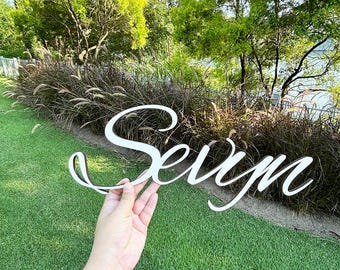 Custom Name Sign, Personalized Wooden Name Sign for Nursery, Wall Decor, Wood Letters, Wooden Sign for Baby,Baby Nursery Name Sign
