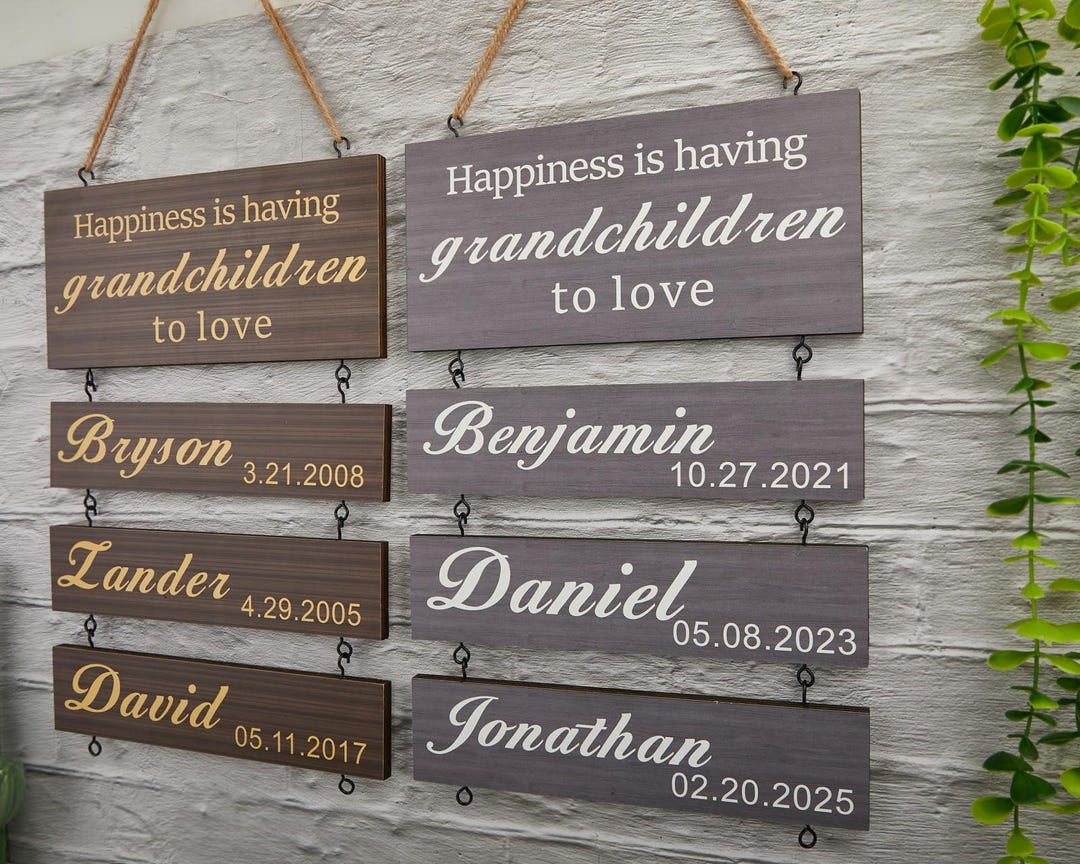 Custom Wooden Name Signs,personalized Wooden Sign,family Name/date Sign ...