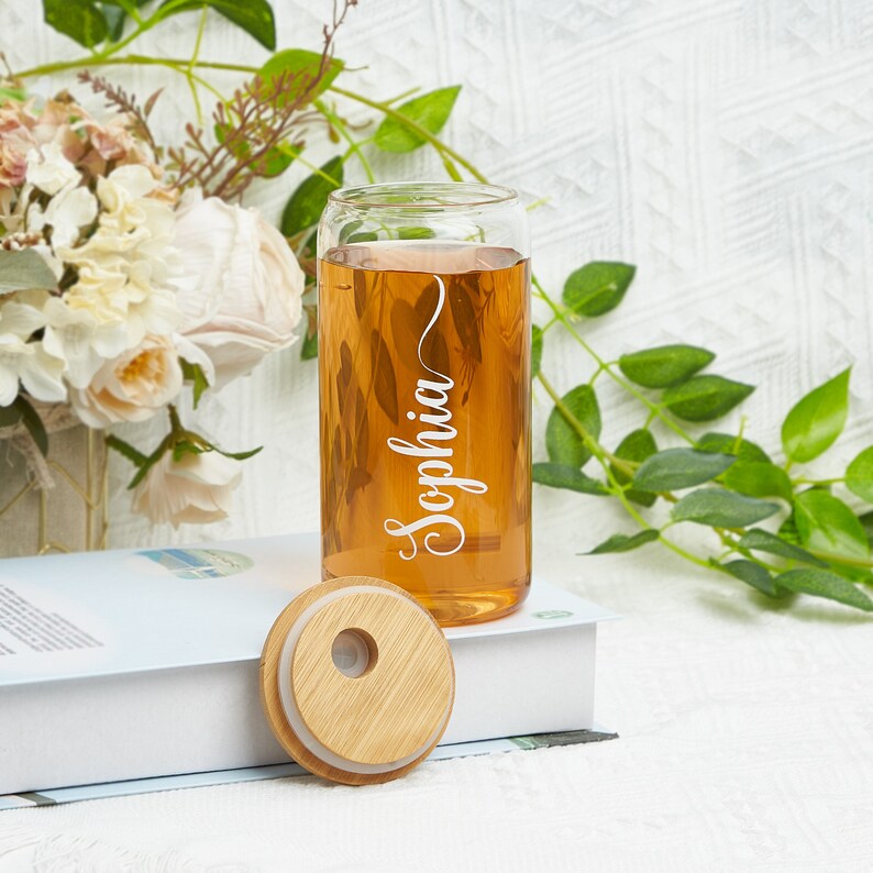 Be Yourself - Personalized Custom Glass Cup, Iced Coffee Cup - Birthday Gift, Gift For Yourself
