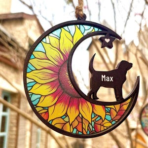 Custom Loss Of Dog Sympathy Suncatcher, Pet Memorial Suncatcher, Dog Memorial Gift, Loss of Dog Gift, Dog Remembrance Gift, In Loving Memory
