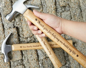 Custom Engraved Hammer for Dad,Personalized Hammer Fathers Day Gift,Engraved Hammer for Husband Gift