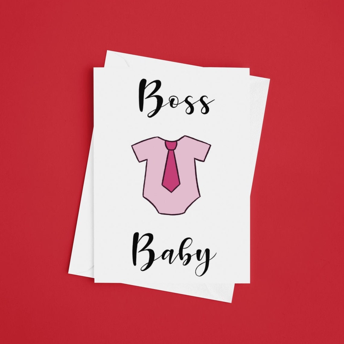 Boss Baby Card Girl Baby Shower Funny Greeting Card Etsy