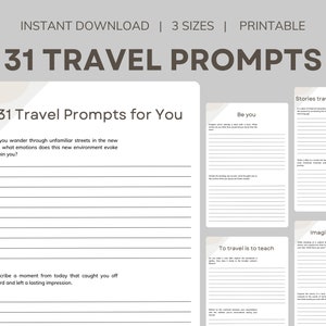 Travel journal with prompts | Journaling | Vacation journal