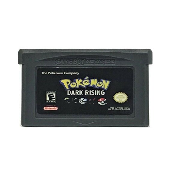 Pokemon Dark Rising ROM Hack Fan Made Game Gameboy Advance GBA Custom Case